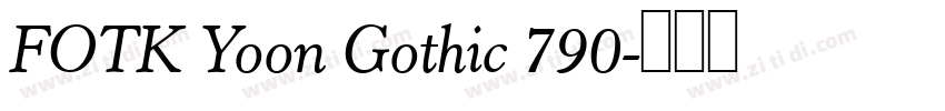 FOTK Yoon Gothic 790字体转换